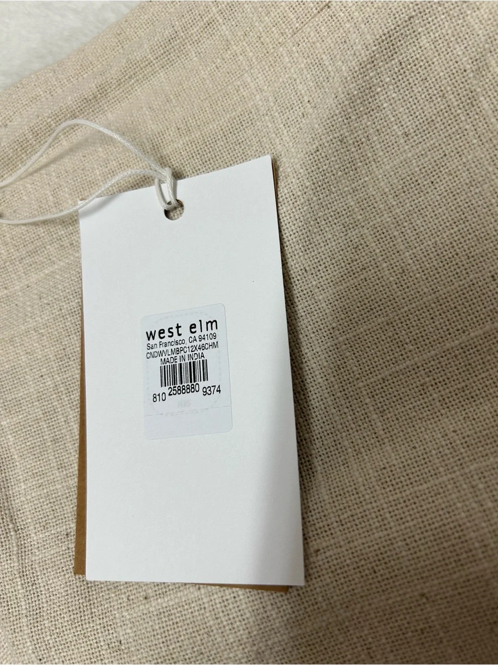 West Elm Channeled Weave lumbar pillow
